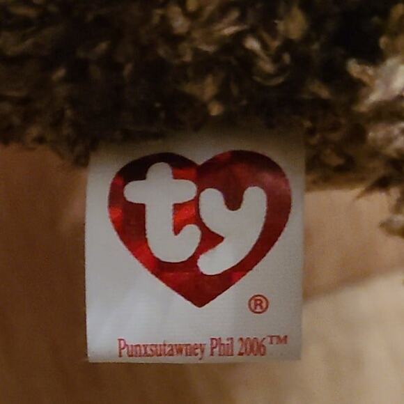 Punxsutawney Phil 2006 TY Beanie Baby Vintage Plush Stuffed Animal Groundhog Day - Picture 3 of 4